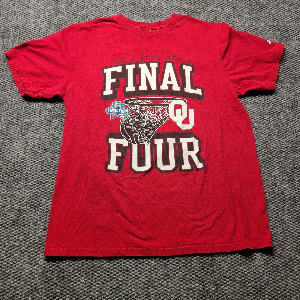 Oklahoma Sooners Final Four T-Shirt Mens Large Red Adidas NCAA Basketball 2016